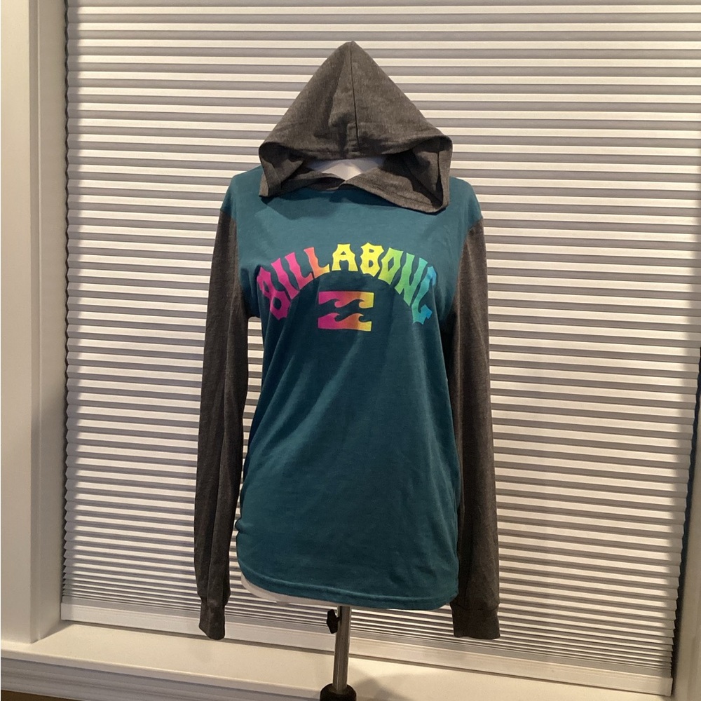 Billabong Blue and Gray Long Sleeve Tee